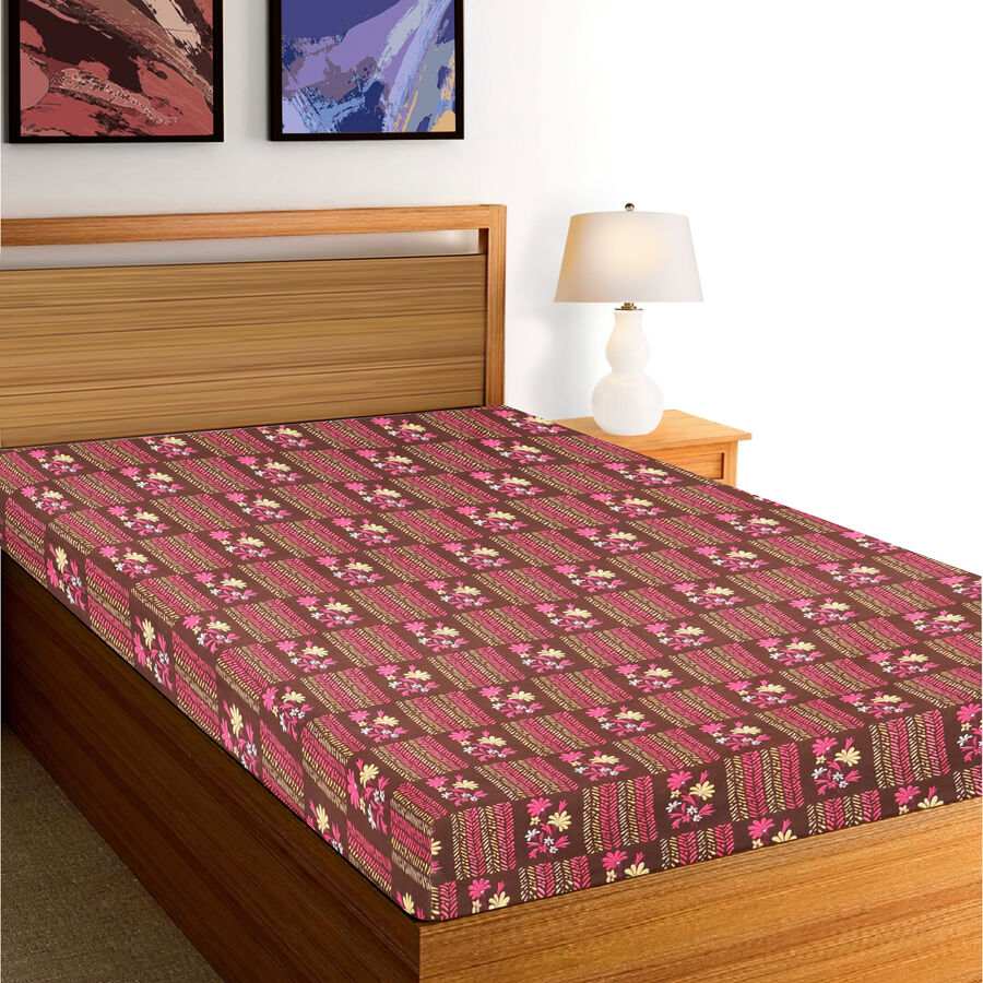 Purple Microfiber Single Bedsheet, , large image number null