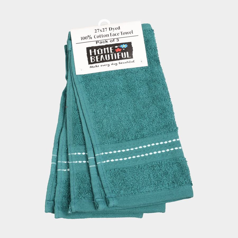 380 GSM Teal Blue Cotton Face Towel, , large