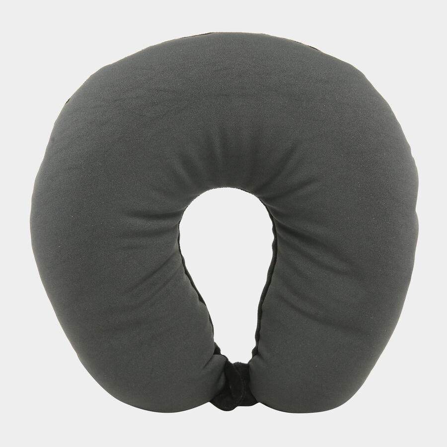 Grey Microfiber And Beans Neck Pillow, , large image number null