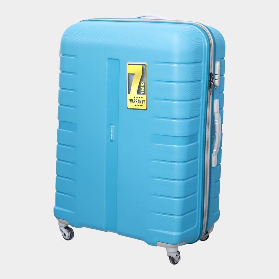 4-Wheel Cyan Polyester Hard Case Trolley, Large, , large image number null