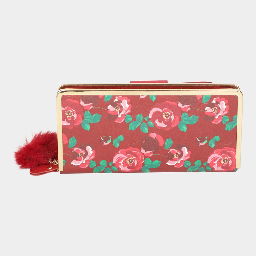 Women's Polyurethane Zipper Hand Pouch, , large image number null