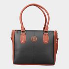 Women's Black Polyurethane Tote Bag, , small image number null