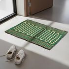 Green Polyester Cotton Door Mat, , small image number null