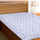 Light Blue Cotton Blend Single Bedsheet, , small image number null