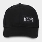 Men's Black Fabric Cap, , small