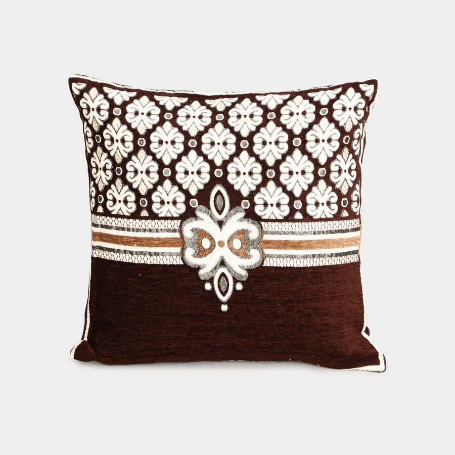 Brown Polyester Cushion Cover, , large image number null
