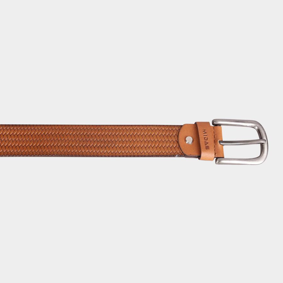 Men's Polyurethane Casual Belt, Size 32, Textured, , large image number null