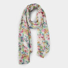 Women's Off-White Fabric Scarf, , small image number null