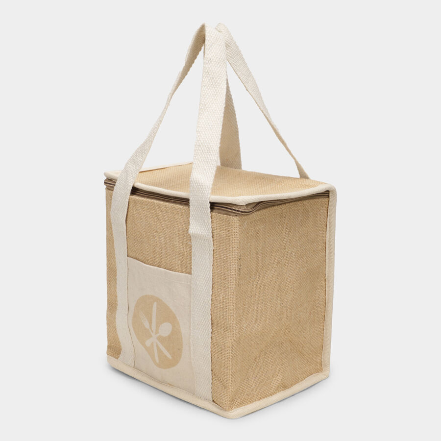 Beige Jute Lunch Bag, , large image number null