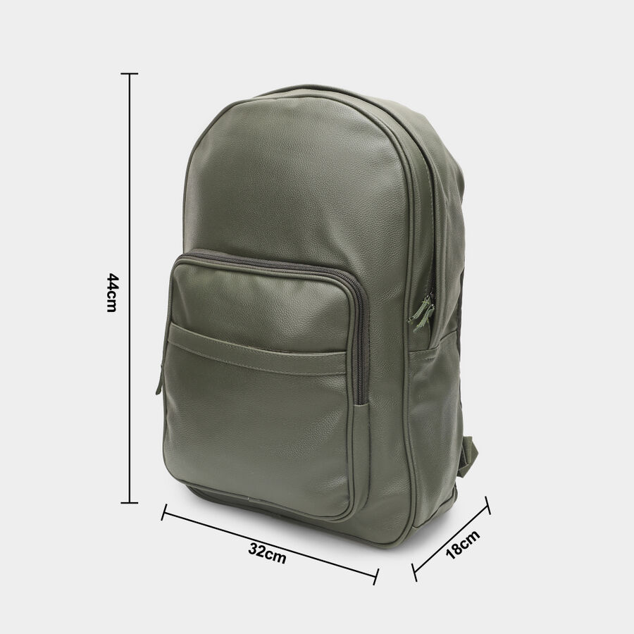 Women's Olive Polyurethane Backpack, , large image number null