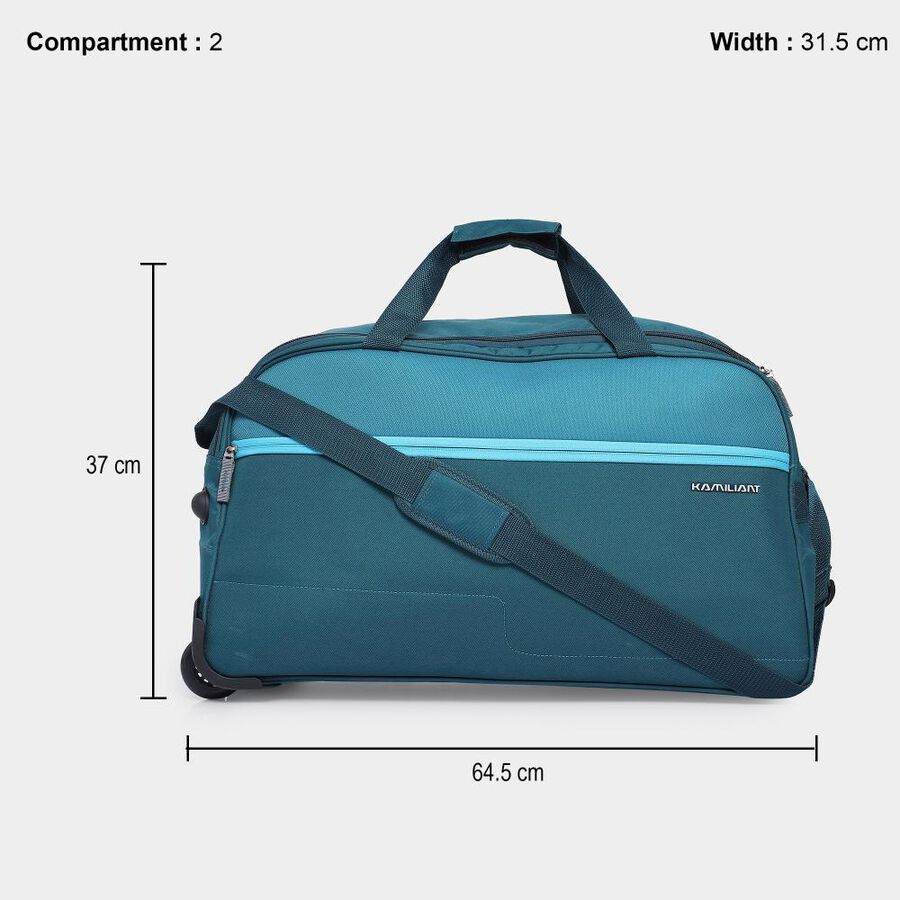 Light Blue Polyester Duffle Trolley, , large image number null