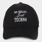 Men's Black Fabric Cap, , small
