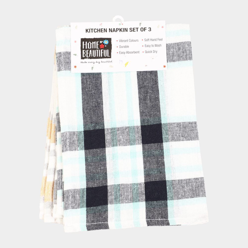Home Beautiful                         Microfiber Kitchen Napkin Set of 3