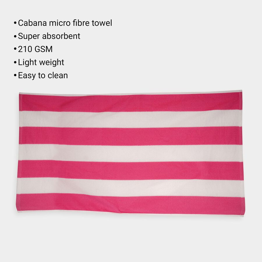210 GSM Pink Microfiber Bath Towel, , large image number null