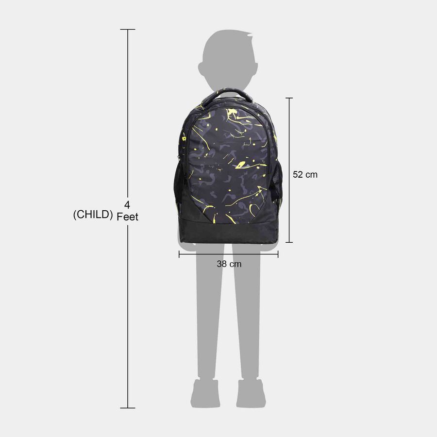 Black, Yellow Backpack with Laptop Sleeve, 35 L(Approx), , large image number null