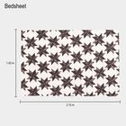 Black and White Geometric Printed Single Bedsheet, , small