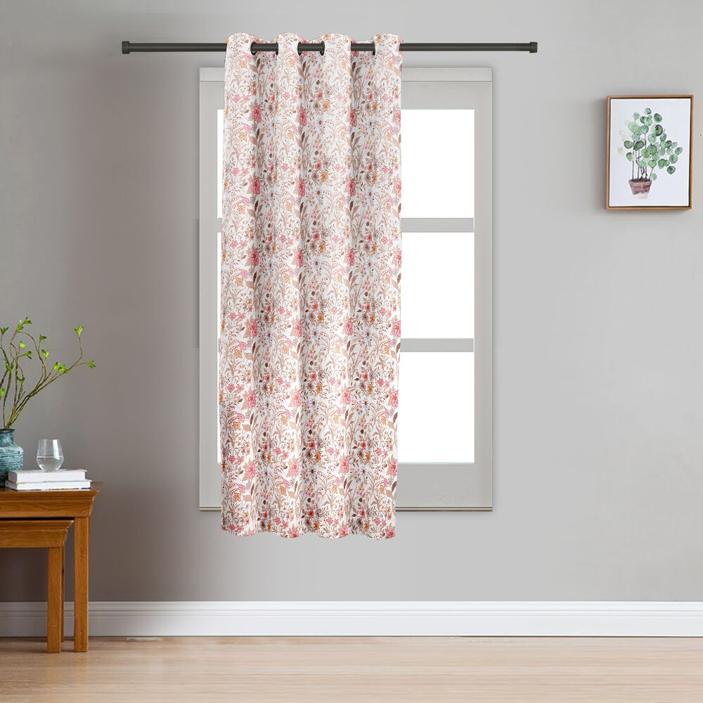Home Beautiful                         5 ft. Pink Polyester Curtain