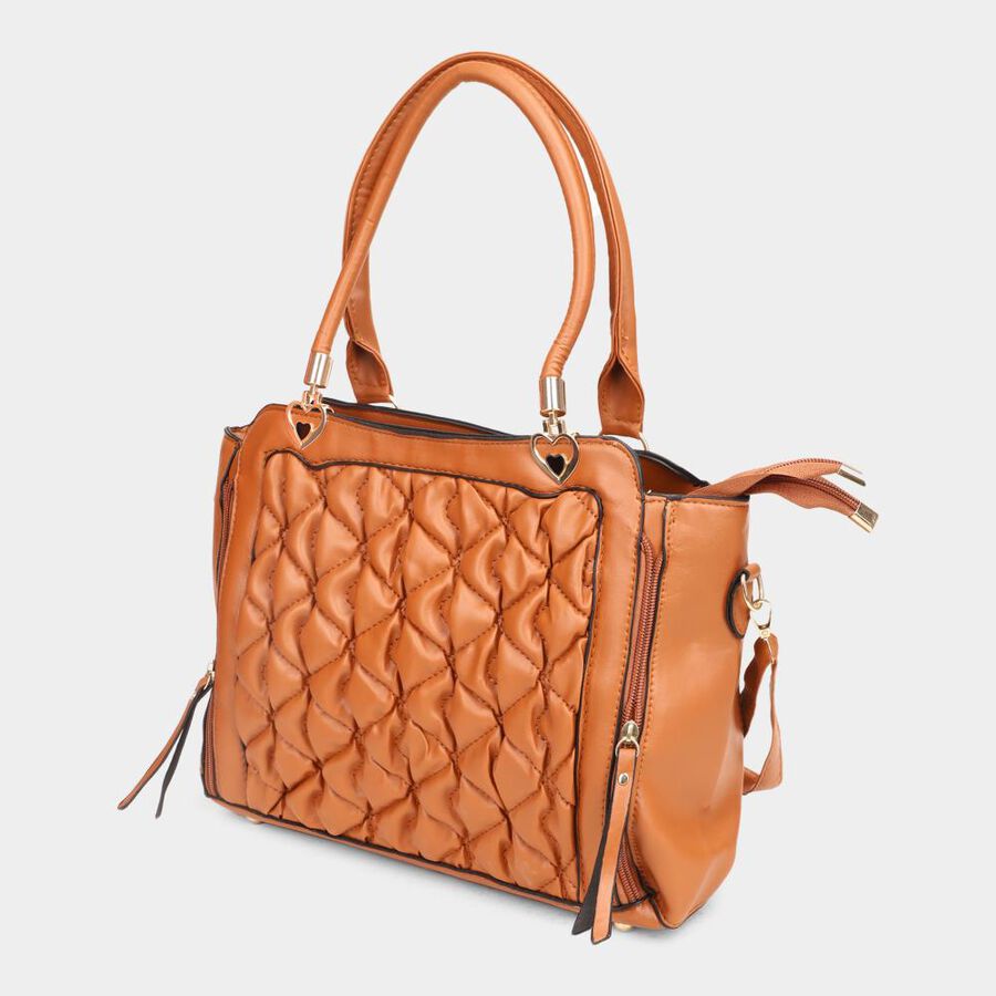 Women's Brown Polyurethane Hand Bag, , large image number null