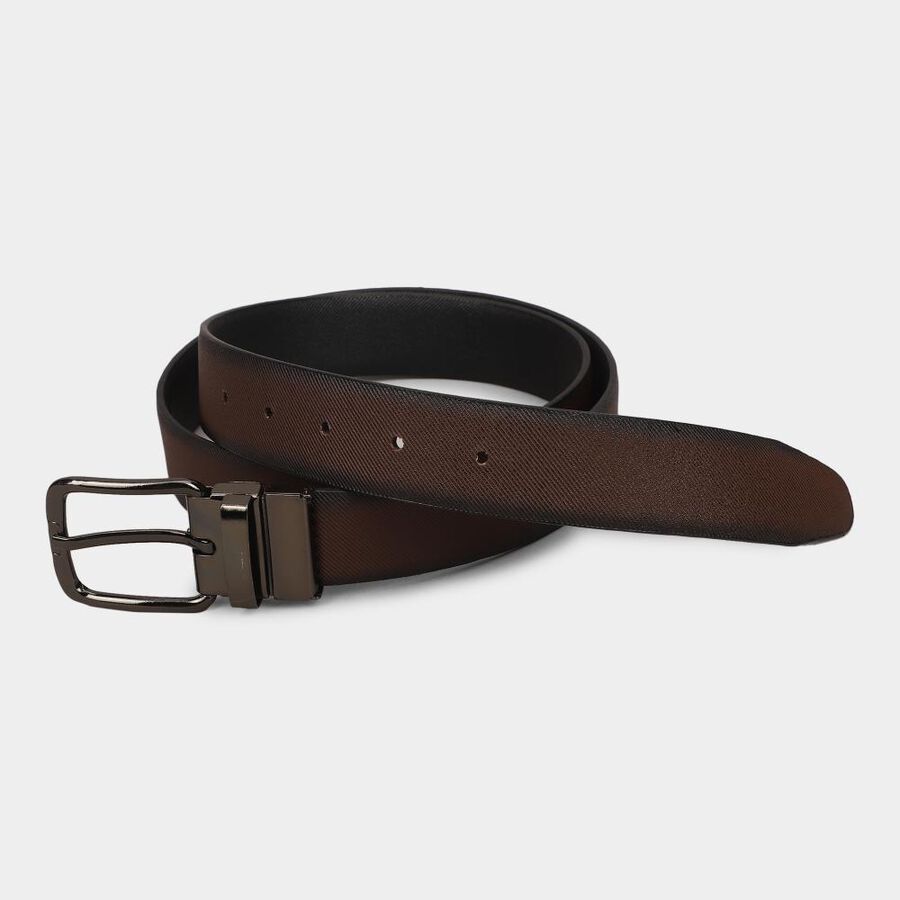 Men's Tan Brown PU Formal Belt , , large image number null