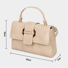 Women's Beige Polyurethane Sling Bag, , small image number null