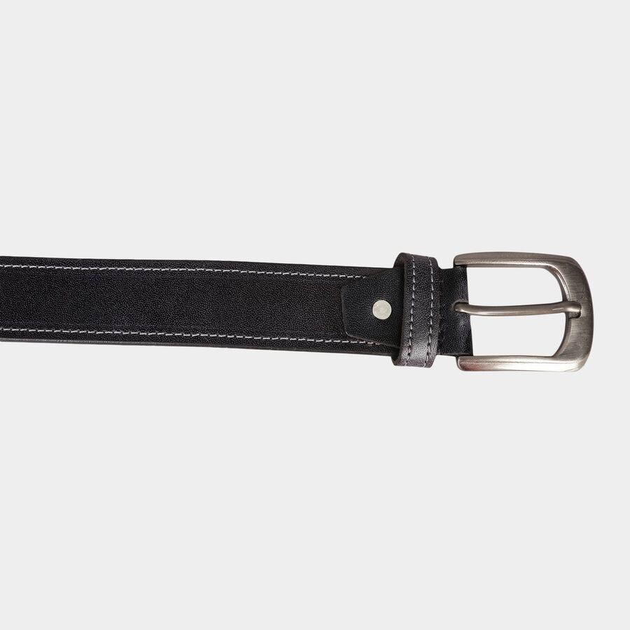 Men's Leather Casual Belt, Size 40, Textured, , large image number null