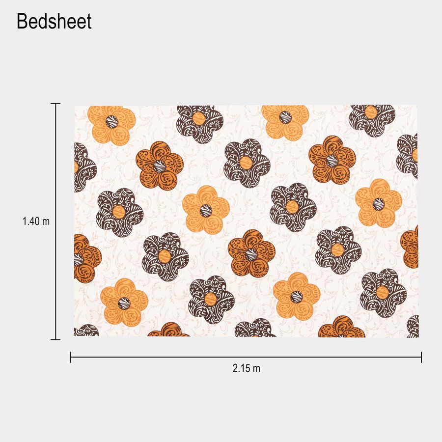 Brown Microfiber Single Bedsheet, , large image number null