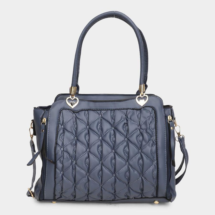Women's Colour Block Polyurethane Hand Bag, , large image number null