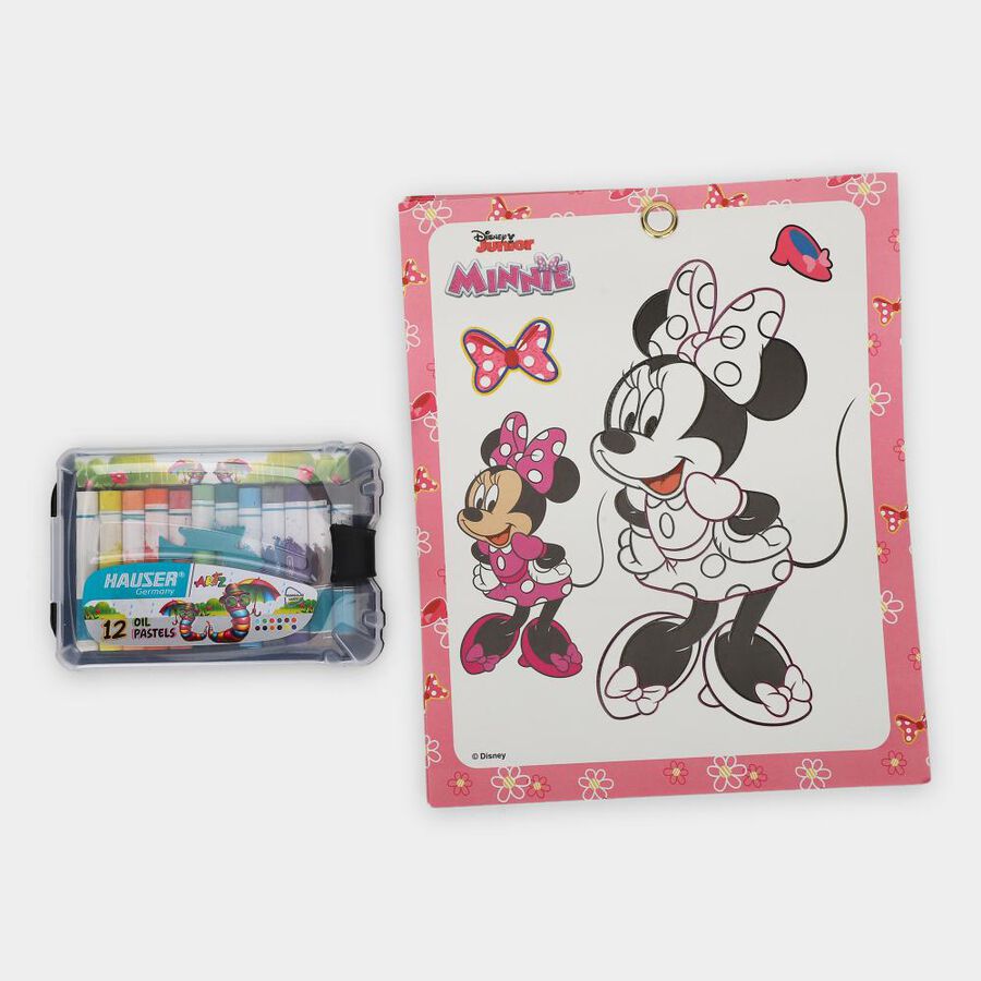 Kid's Disney Minnie Mouse Coloring Frame with Oil Pastel Colors , , large