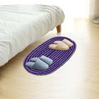 Blue Polyester Cotton Door Mat, , small image number null
