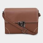 Women Brown Polyurethane Handbag, , small image number null