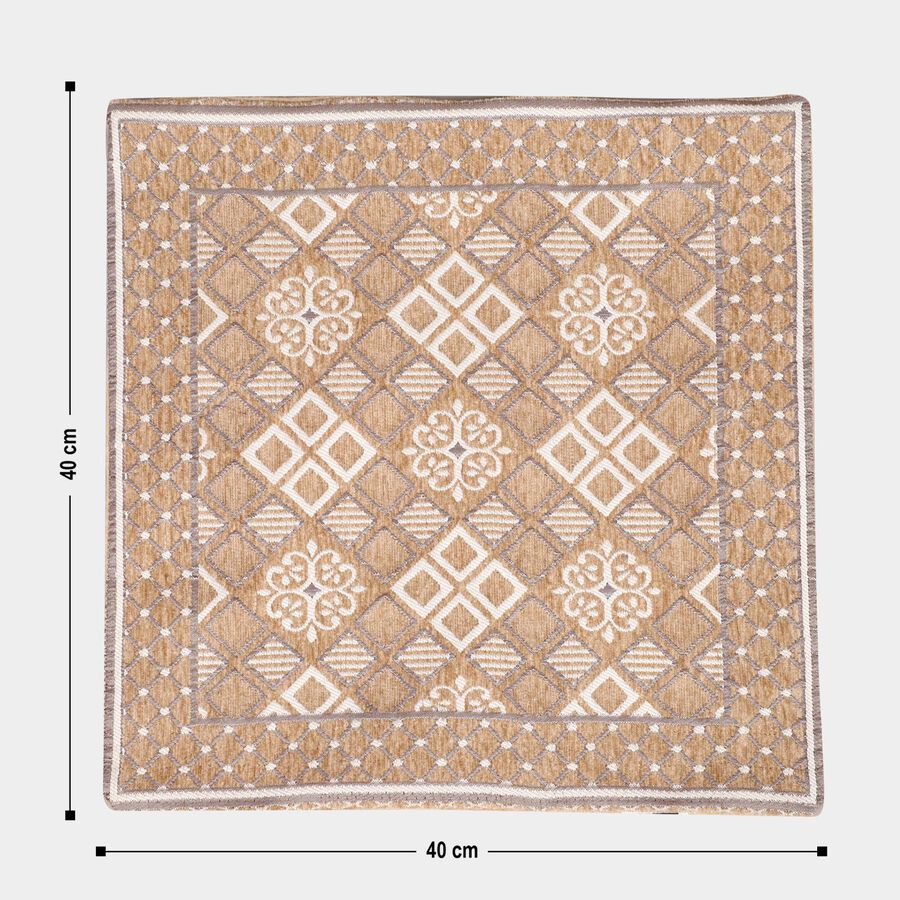 Beige Polyester Cushion Cover, , large image number null