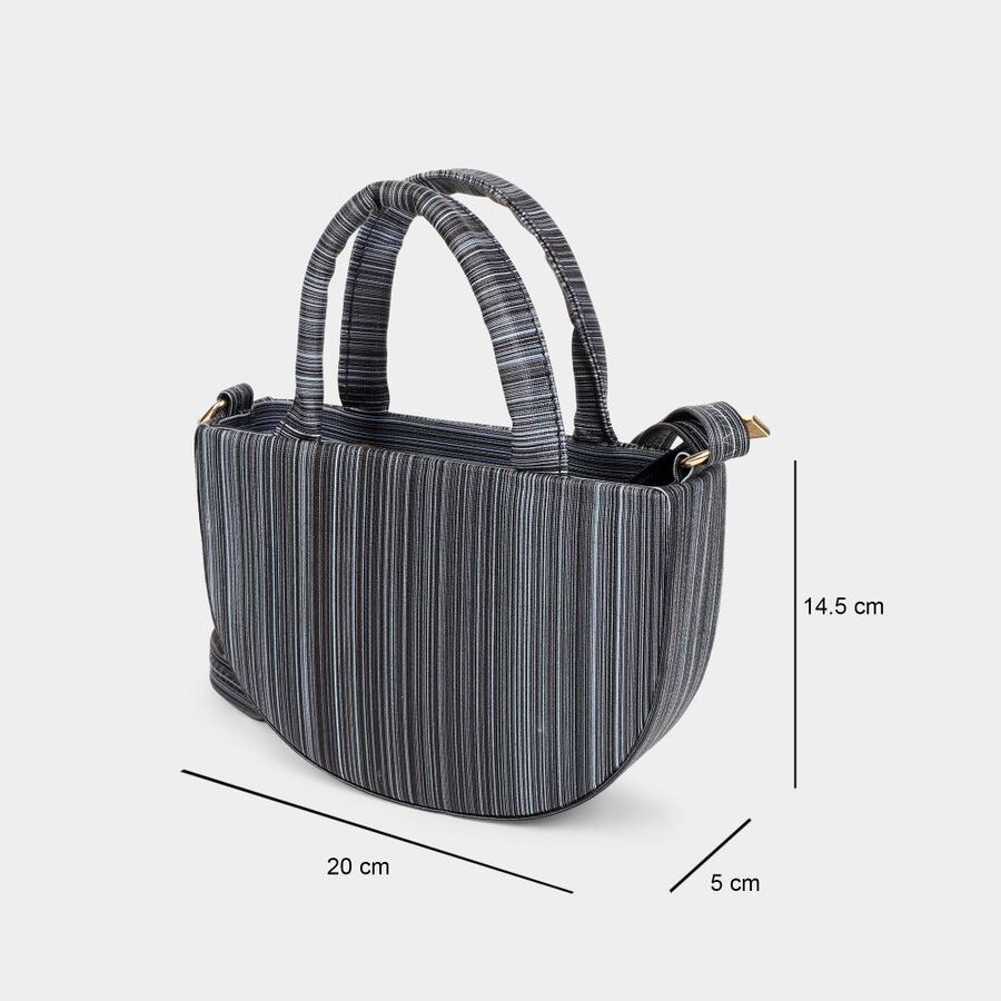 Grey Polyurethane Sling Bag, , large image number null