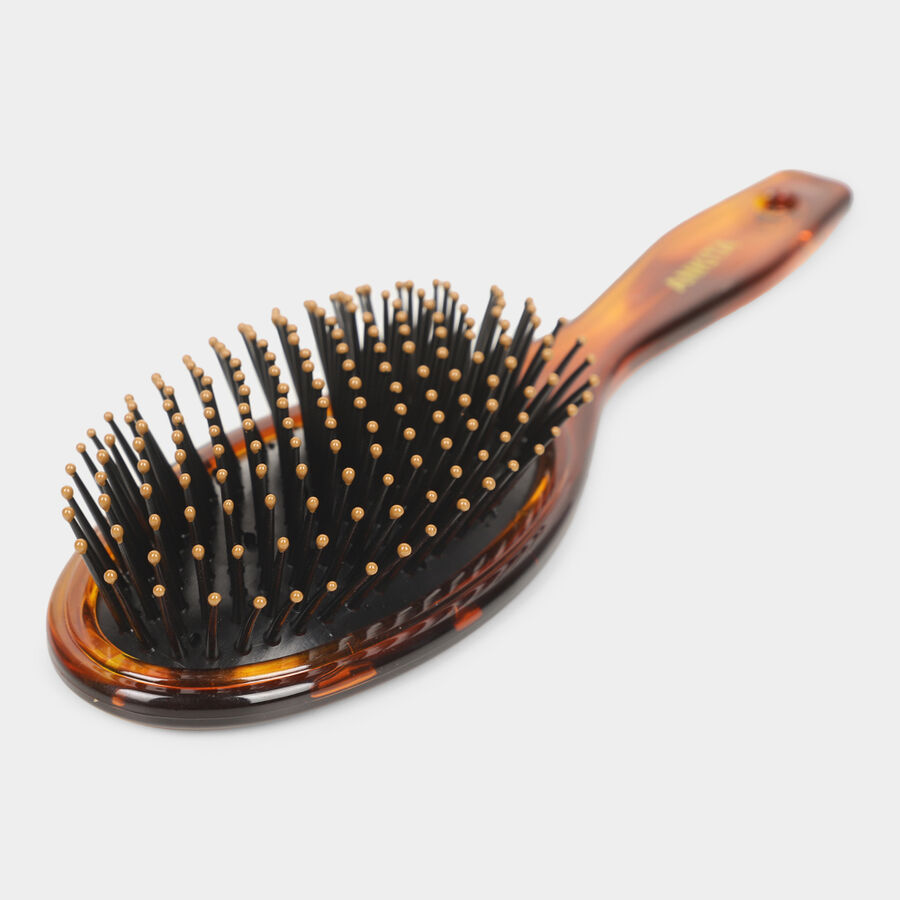 Brown Plastic Hairbrush, , large image number null
