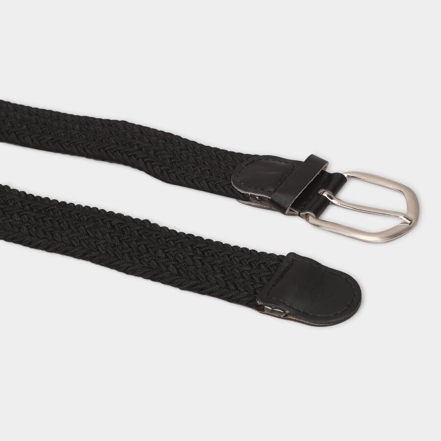 Men's Black Pu Casual Belt, , large