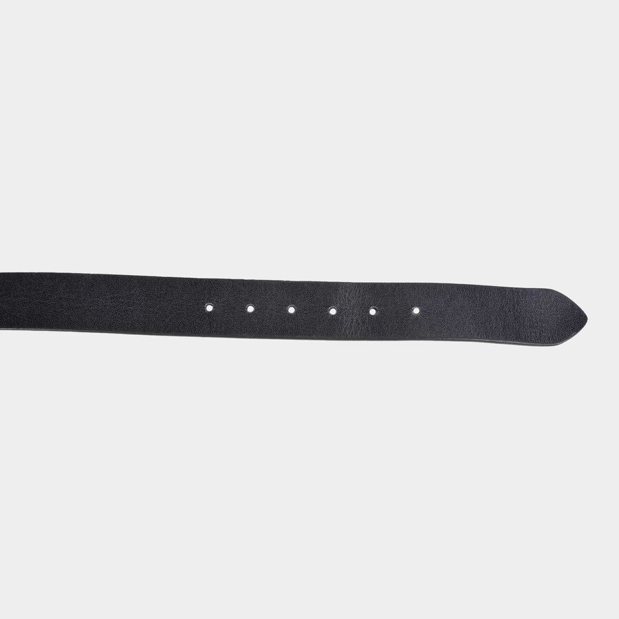 Men's Black Leather Casual Belt, , large image number null