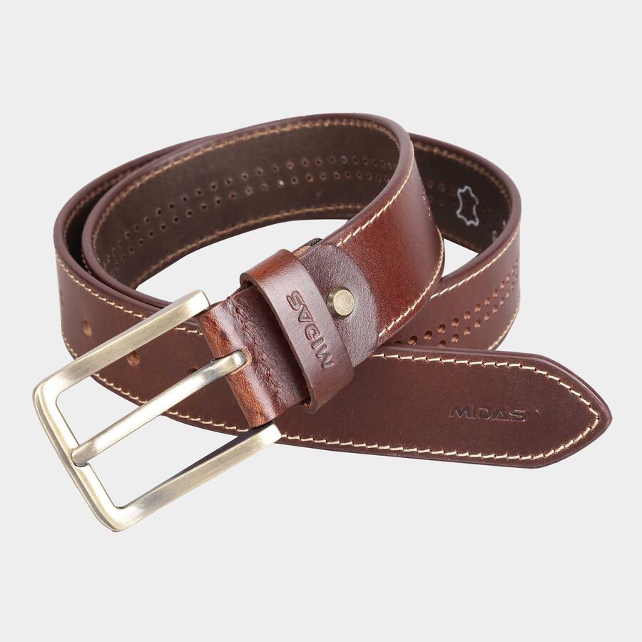 Men's Polyurethane Casual Belt, Size 32, Smooth/Plain, , large image number null