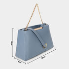Women's Light Blue Polyurethane Bag, , small