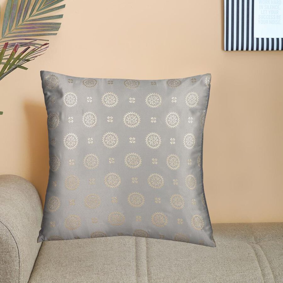 Grey Polyester Cushion Cover, , large image number null