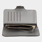 Women's Grey Polyurethane Long Wallet, , small image number null