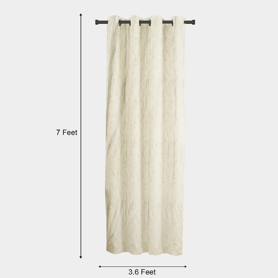 7ft. Beige Microfiber Door Curtain, , large image number null