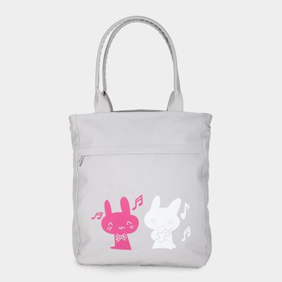 Grey Fabric-Polyester Shopping Bag