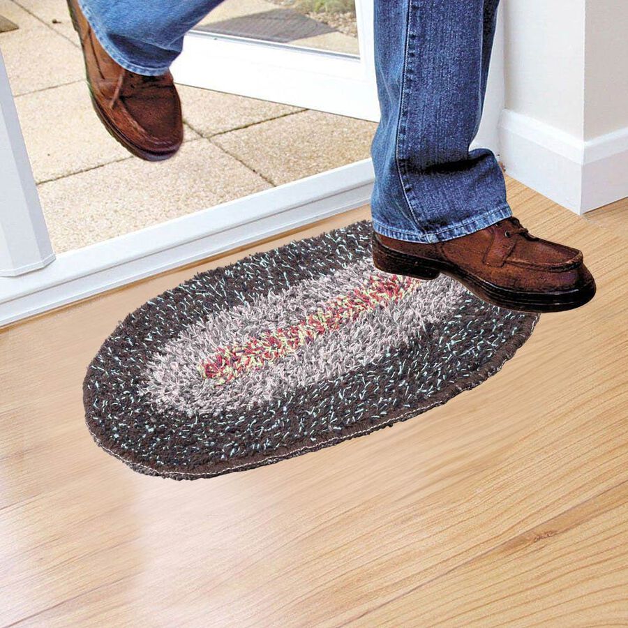 Brown Polyester Door Mat, , large image number null