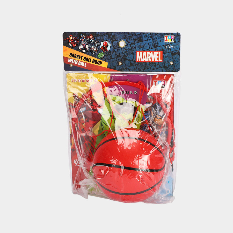 Kid's I-Toys Marvel Avengers Plastic Basketball Hoop with Ball, , large