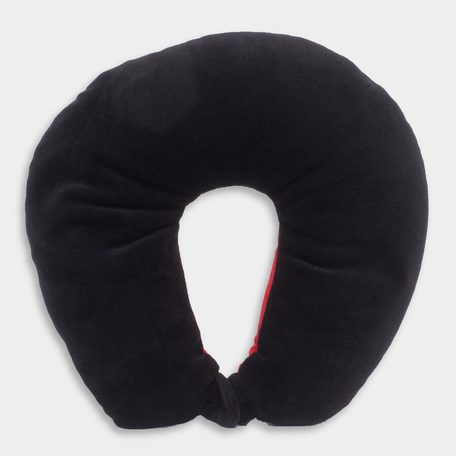 Red Microfiber And Beans Neck Pillow, , large image number null