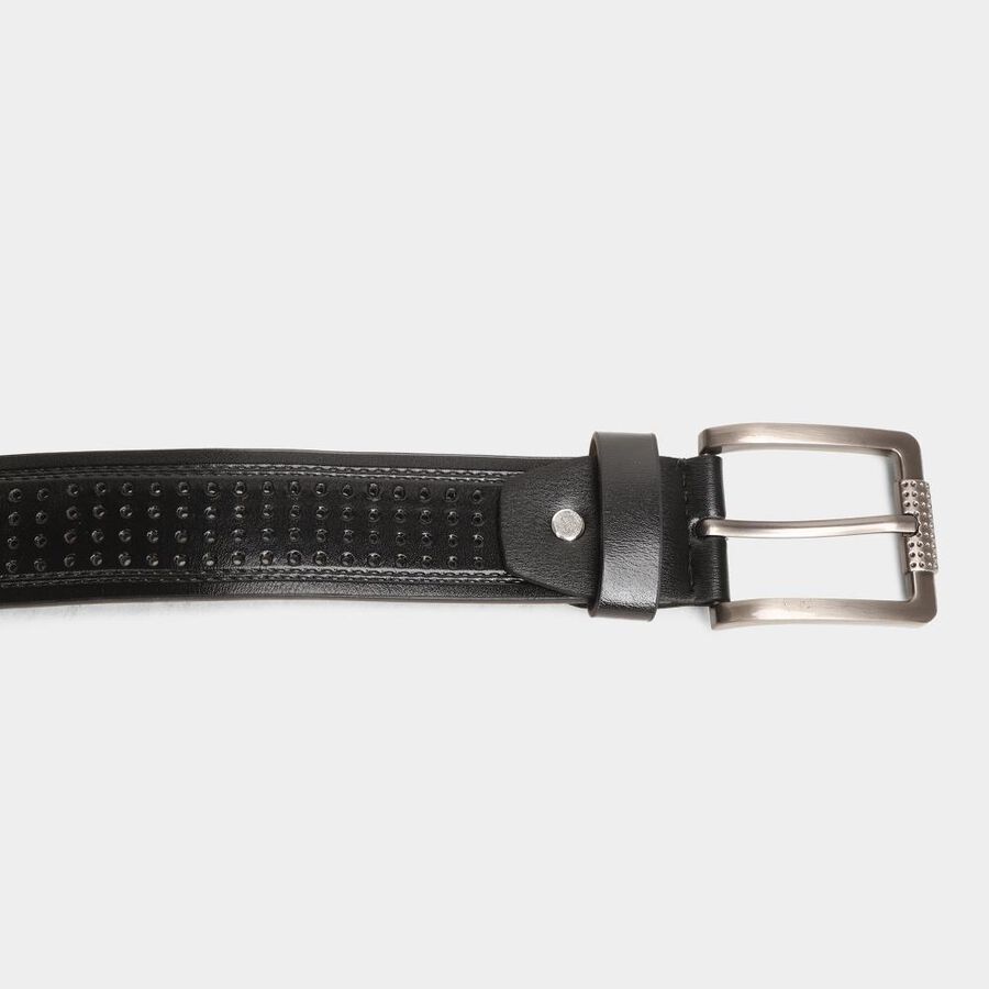 Men's Black Polyurethane Casual Belt, , large image number null