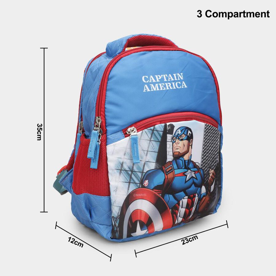 Captain America Kid's Navy Blue Fabric Bag, , large image number null