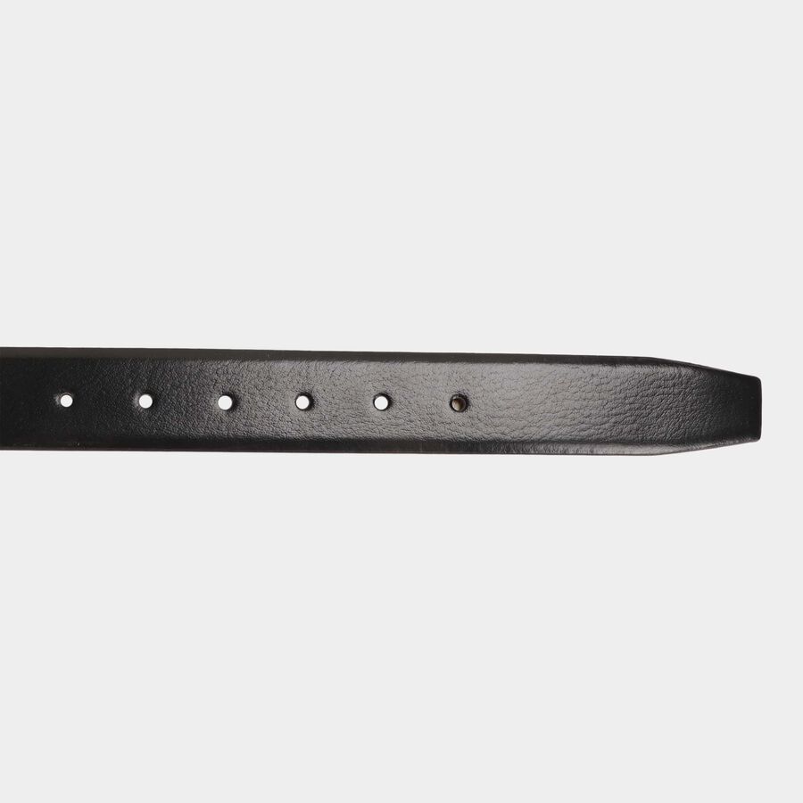 Men's Black Leather Formal Belt, , large image number null