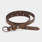 Women's Brown Polyurethane Belt, , small image number null