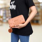 Women's Tan Polyurethane Long Wallet, , small image number null