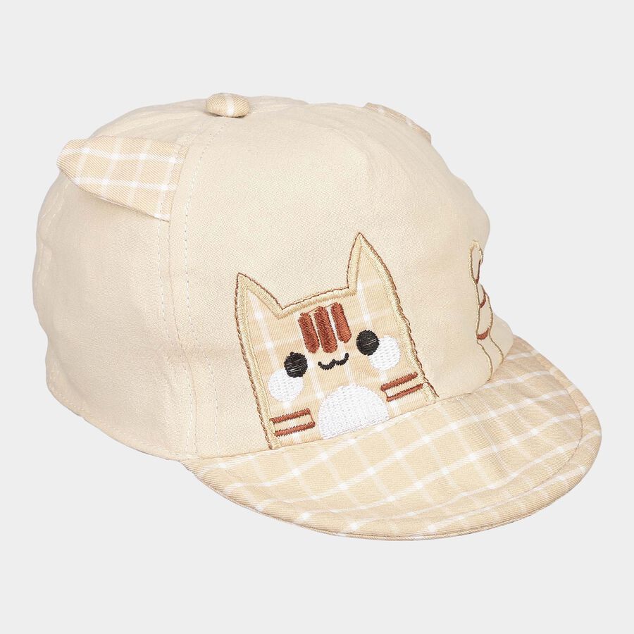 Kids' Off-white Nylon Cap, , large image number null